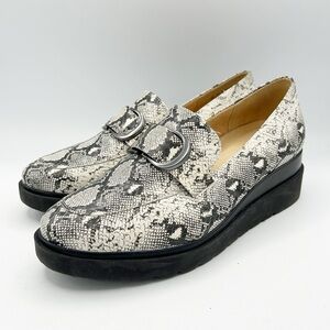 Naturalizer Women Somerset‎ Slip On Loafers Alabaster Snake Size 10